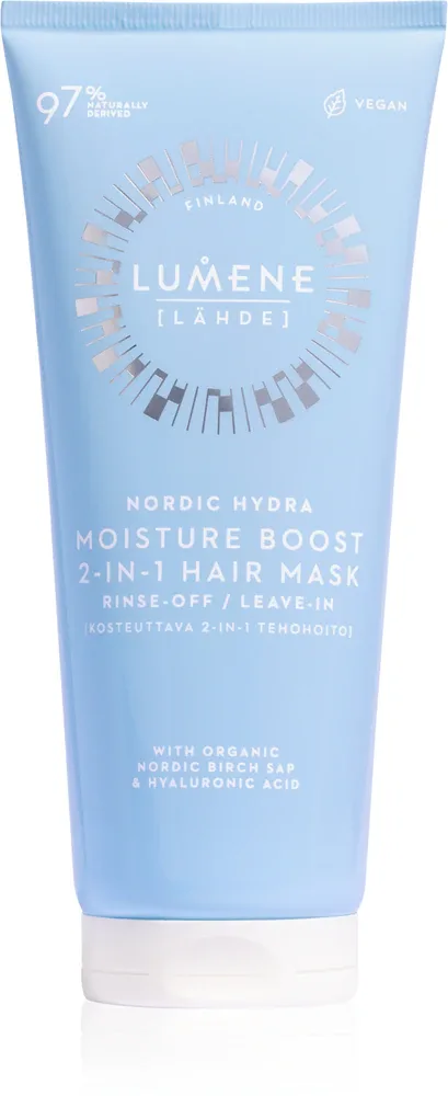 Lumene Nordic Hydra [LÄHDE] Moisture Boost - Увлажняющая маска для волос 2 в 1, 200 мл