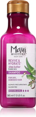 Maui Moisture Revive & Hydrate + Shea Butter - Увлажняющий и оживляющий шампунь для сухих и поврежденных волос, 385 мл