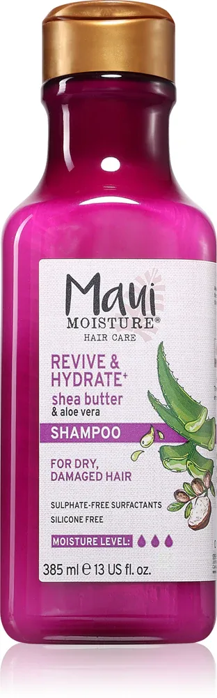 Maui Moisture Revive & Hydrate + Shea Butter - Увлажняющий и оживляющий шампунь для сухих и поврежденных волос, 385 мл