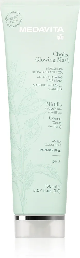 Medavita Choice Glowing Mask - Маска для ухода, придающая блеск и мягкость волосам, 150 мл