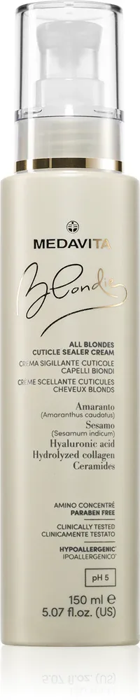 Medavita Blondie All Blondes - Крем для волос и кожи головы Cuticle Sealer Cream, 150 мл