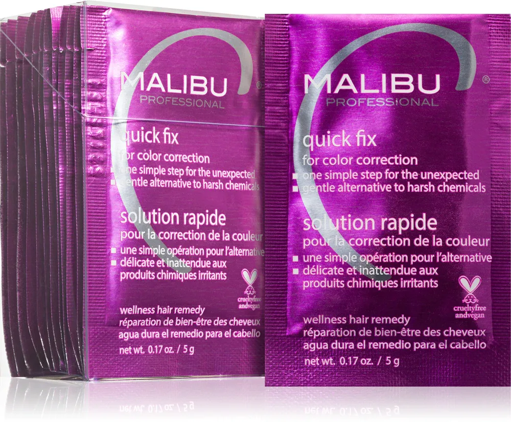 Malibu C Quick Fix - Маска для волос, восстанавливающая и очищающая кожуру, 12 г
