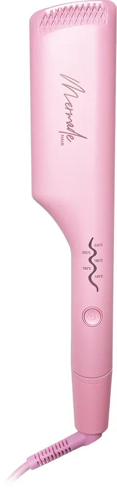 Стайлер для завивки волос Mermade Double Waver Pink с ионизацией, два ствола 25 мм, 1 шт