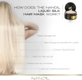Nanoil Liquid Silk - Уход восстанавливающий с шелком для волос, 300 мл — фото 3