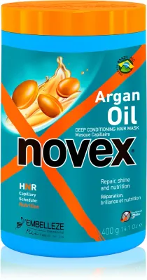 Novex Argan Oil - Питательная маска для придания блеска и мягкости волосам, 400 г