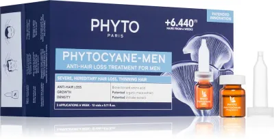 Phyto Phytocyane Anti-Hair Loss Treatment For Men - Уход, способствующий росту волос и предотвращающий их выпадение, 12 мл