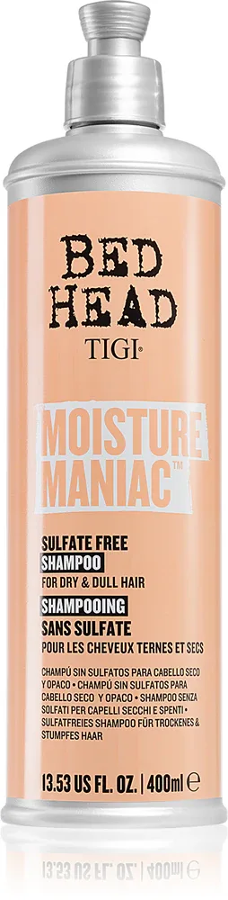 TIGI Moisture Maniac Sulfate Free Shampoo - Очищающий питательный шампунь для сухих волос, 400 мл