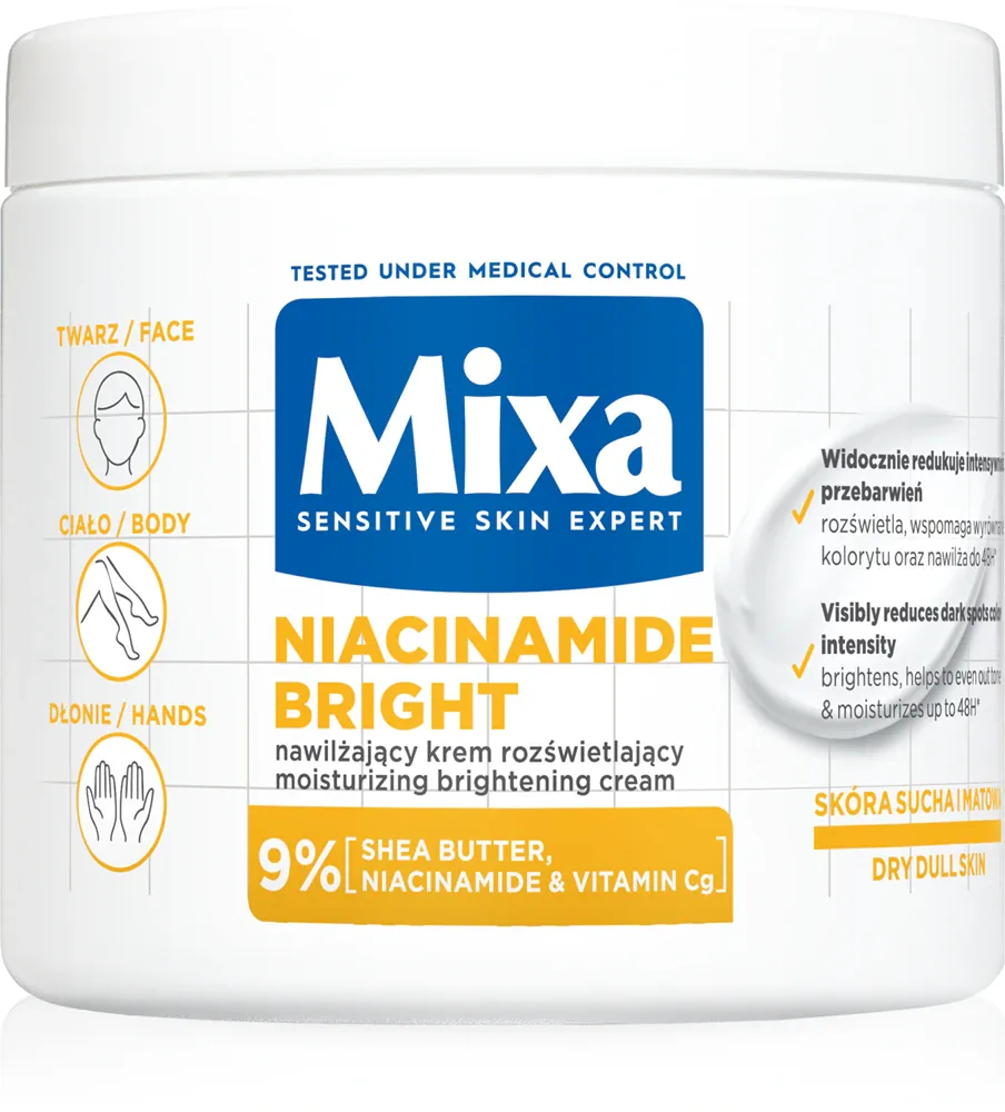 Mixa Niacinamide Bright multifunkcyjny krem - Крем интенсивного увлажнения против пигментации, 400 мл