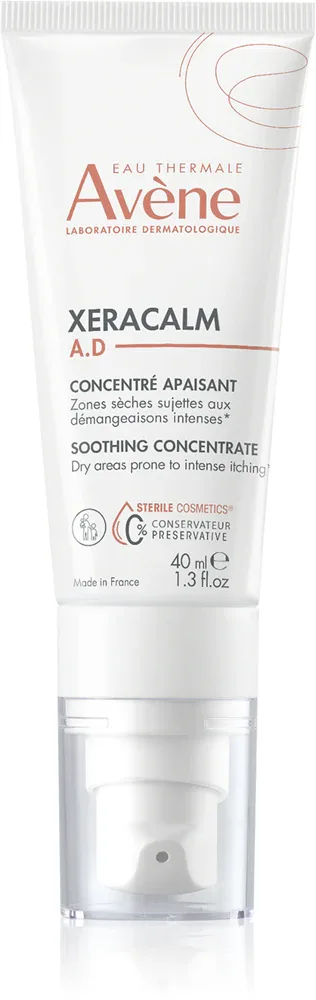 Avene XeraCalm A.D. Soothing Concentrate - Крем для лица - уход за кожей, снимающий раздражение и зуд, 40 мл