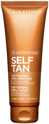 Clarins Self Tan Milky Lotion - Молочко для тела и лица с самозагаром, 125 мл