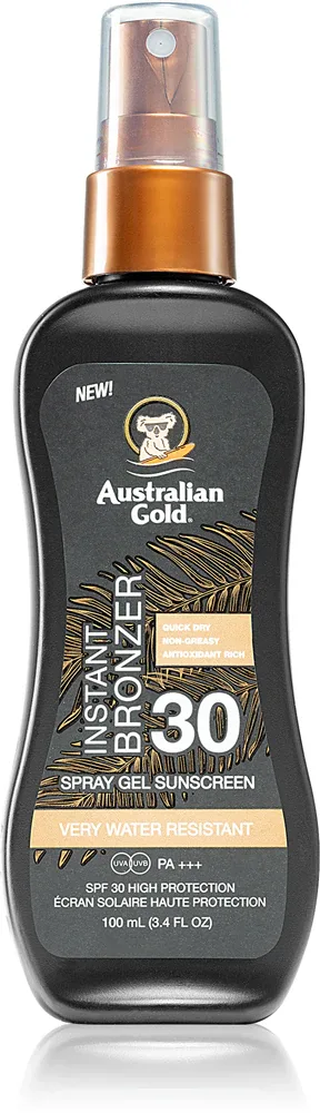 Australian Gold Instant Bronzer - Солнцезащитное средство с бронзатором для ухода за кожей SPF 30, 100 мл