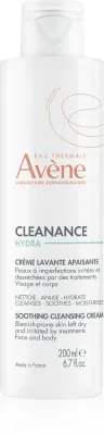 Avene Cleanance Hydra - Успокаивающий очищающий крем для сухой и раздраженной кожи после лечения акне, 200 мл