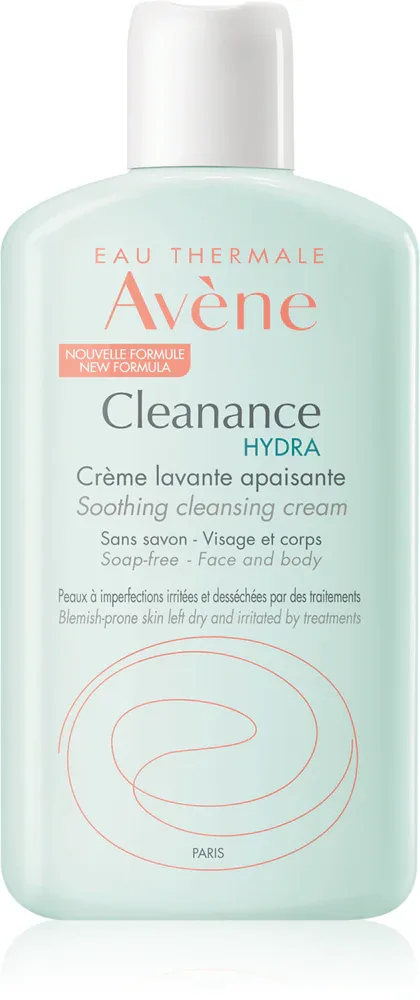 Avene Cleanance Hydra - Успокаивающий очищающий крем для сухой и раздраженной кожи после лечения акне, 200 мл