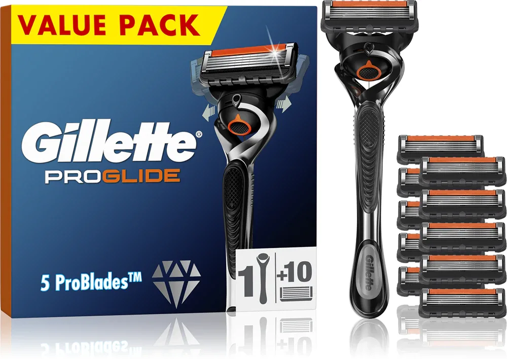 Gillette ProGlide - Бритва + сменные лезвия, 10 шт