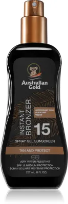 Australian Gold Spray Gel Sunscreen With Instant Bronzer - Заголовок товара: загар в баллончике SPF 15, 237 мл