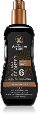 Australian Gold Spray Gel Sunscreen With Instant Bronzer - Солнцезащитный спрей для загара с бронзатором SPF 6, 237 мл