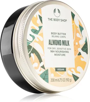 The Body Shop Almond Milk Body Butter - Питательное масло для тела для сухой и чувствительной кожи, 200 мл