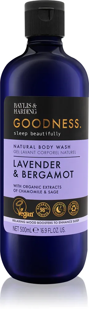 Baylis & Harding Goodness Sleep Beautifully - В контексте того, что это гель для душа: антистрессовый гель для душа для спокойного сна Lavender & Bergamot, 500 мл