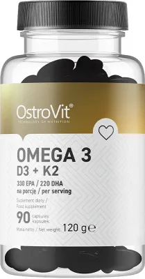 OstroVit Omega 3 D3+K2 - Мягкие капсулы для правильной работы сердца и мозга