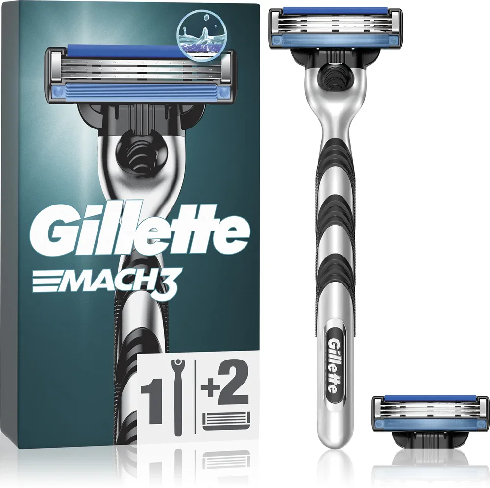 Gillette Mach3 - Бритва + сменные лезвия, 2 шт