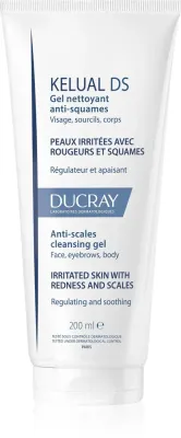 Ducray Kelual DS Anti-Scales Cleansing Gel - Гель для очищения раздраженной и шелушащейся кожи, 200 мл