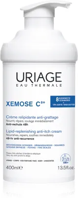 Uriage Xemose C8+ Lipid-Replenishing Anti-Irritation Cream - Успокаивающий крем для тела, восполняющий липиды для сухой и атопической кожи