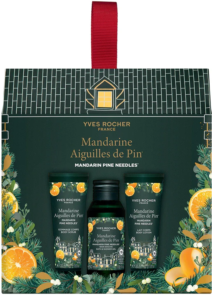 Yves Rocher Mandarin Pine Needles - Подарочный набор для тела, 3 шт