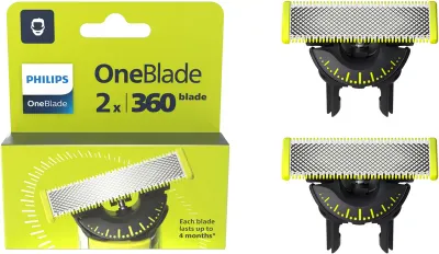 Сменные лезвия для бритвы Philips OneBlade 360 QP420/50, не раздражают кожу, 2 шт for OneBlade 360