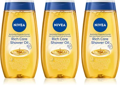 Набор NIVEA Natural Caring масла для душа увлажняющие, 3 шт. по 200 мл 3 x 200 мл
