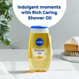 Набор NIVEA Natural Caring масла для душа увлажняющие, 3 шт. по 200 мл 3 x 200 мл — фото 3
