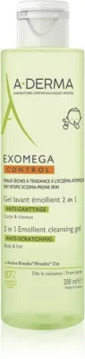 A-Derma Exomega Control 2 in 1 Emollient Cleansing Gel - Гель для душа для сухой и атопической кожи