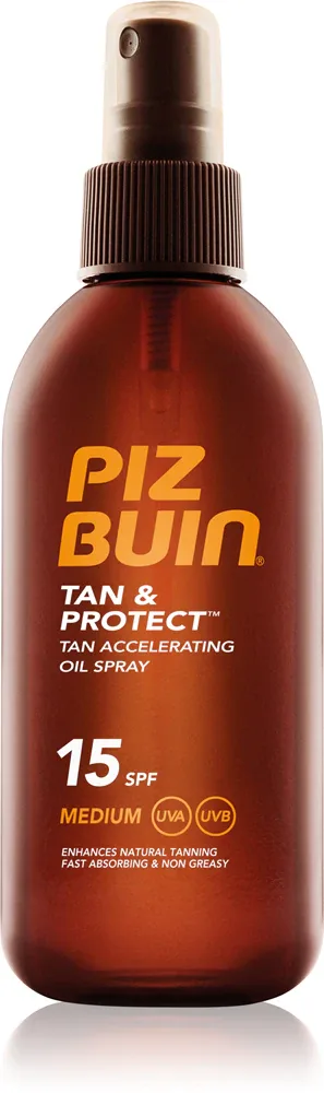 Piz Buin Tan & Protect - Защитное масло для загара SPF 15, 150 мл
