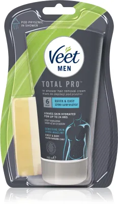 Veet MEN - Крем для депиляции под душ для чувствительной кожи, 150 мл