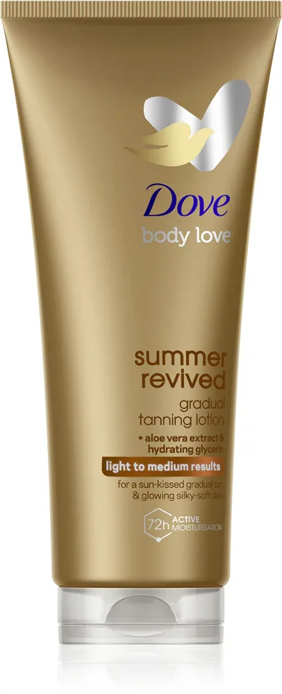 Dove DermaSpa Summer Revived - Самозагарное молочко для тела, 200 мл, оттенок Light to Medium