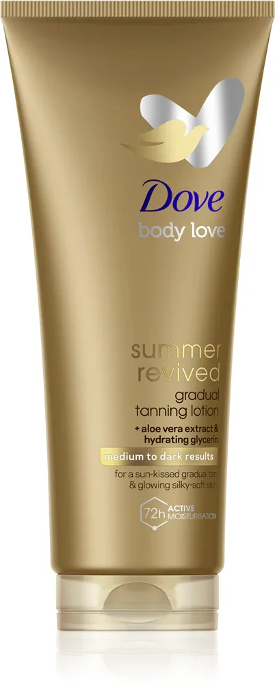 Dove DermaSpa Summer Revived - Самозагарное молочко для тела, 200 мл, оттенок Medium to Dark