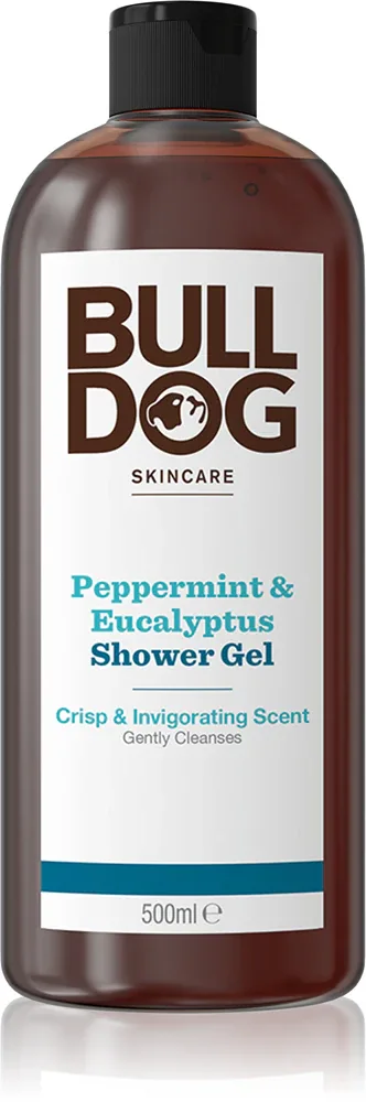 Bulldog Peppermint & Eucalyptus Shower Gel - Гель для душа для мужчин, 500 мл