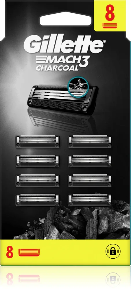 Gillette Mach3 Charcoal - Запасные лезвия, 8 шт