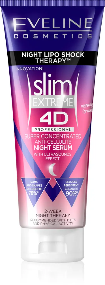 Сыворотка для тела Eveline Cosmetics Slim Extreme ночная, моделирующая, с разогревающей формулой, 250 мл