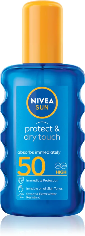 NIVEA SUN Protect & Dry Touch - невидимый спрей для загара SPF 50, 200 мл