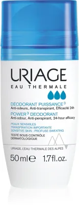 Uriage Hygiene Power3 Deodorant - Дезодорант против белых и желтых следов - роликовый, 50 мл