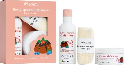 Nacomi Berry Special Christmas - Подарочный набор для тела, 3 шт