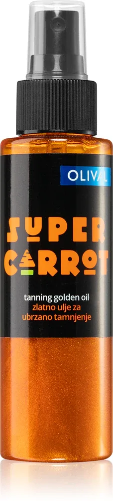 Olival SUPER Carrot Golden Oil - Масло с блестками для ускорения загара, 100 мл