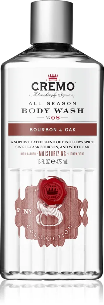 Cremo Body wash Bourbon & Oak - Гель для душа для мужчин, 473 мл