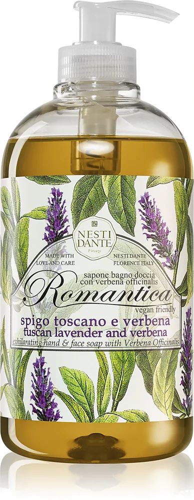 Nesti Dante Romantica Wild Tuscan Lavender and Verbena - Нежное жидкое мыло для рук, 500 мл