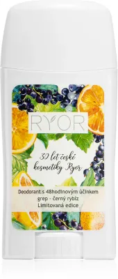 RYOR Deo - Дезодорант с 48-часовым эффектом аромат Grapefruit & Black Currant, 50 г
