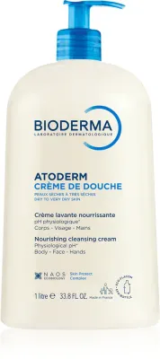 Bioderma Atoderm Shower Cream - Питательный крем для душа для нормальной и сухой чувствительной кожи, 1000 мл