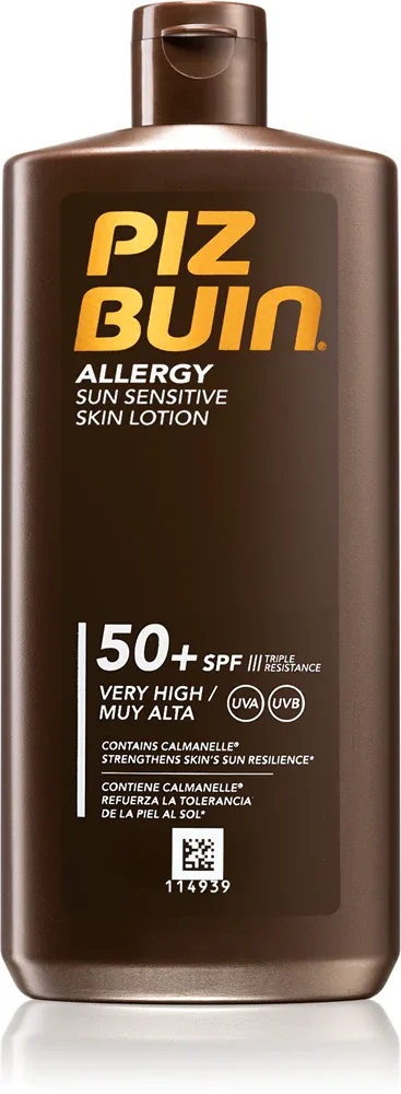 Piz Buin Allergy - Молочко для загара для чувствительной кожи SPF 50+, 400 мл
