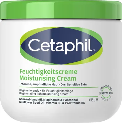 Cetaphil Moisturizing Cream - Увлажняющий крем для сухой и чувствительной кожи, 453 г