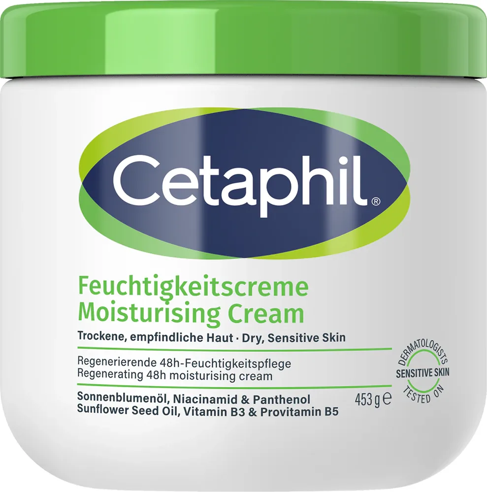Cetaphil Moisturizing Cream - Увлажняющий крем для сухой и чувствительной кожи, 453 г