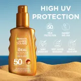 Garnier Ambre Solaire Ideal Bronze - Молочко для загара в спрее для тела SPF 50, 150 мл — фото 2